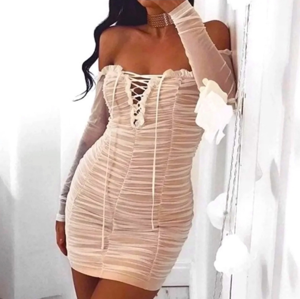Nwt! Fashion Nova Maura Mesh Dress